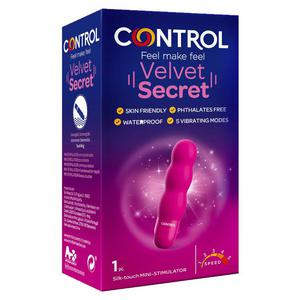 Control velvet secret ministymulator do stref intymnych o ergonomicznym ksztacie - 2875708496