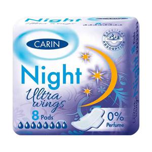 Carin ultra wings night podpaski higieniczne na noc 8szt - 2875828414