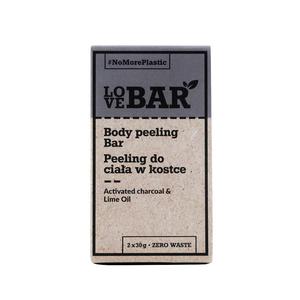 Love bar body peeling bar peeling do ciaa w kostce wgiel aktywny limonka 2x30g - 2876445451