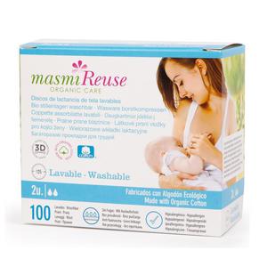 Masmi reuse organic care wkadki laktacyjne wielorazowe z baweny organicznej 2szt - 2876447644