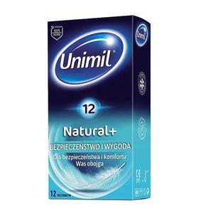 Unimil natural+ lateksowe prezerwatywy 12szt - 2876448559