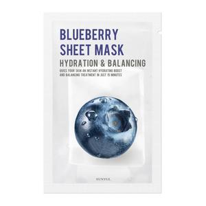 Eunyul blueberry sheet mask nawilajca maseczka w pachcie z jagodami 22ml - 2876782880