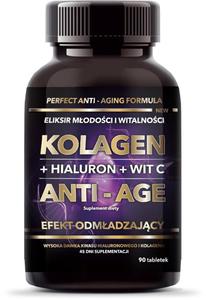 Intenson kolagen + hialuron + witamina c anti-age suplement diety 90 tabletek - 2876783378