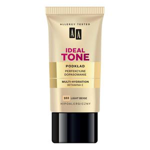 Aa make up ideal tone podkad perfekcyjne dopasowanie 103 light beige 30ml - 2877389299