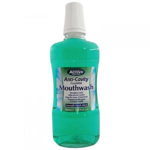 Active oral care fluoride mouthwash pyn do pukania jamy ustnej z fluorem fresh mint 500ml - 2878411180