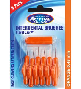 Active oral care interdental brushes czyciki do przestrzeni midzyzbowych 0.45mm 6szt. - 2877389868