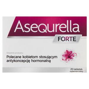 Asequrella forte suplement diety wspomagajcy organizm przy stosowaniu antykoncepcji hormonalnej 20 tabletek - 2877391206