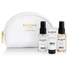 Balmain cosmetic styling bag zestaw silk perfume 50ml + argan moisturizing elixir 20ml + texturizing salt spray 50ml + kosmetyczka - 2877848953