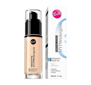 Bell hypoallergenic matsoft make-up hypoalergiczny fluid matujcy 01 light beige 30g - 2877848971