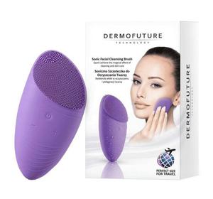 Dermofuture sonic facial cleansing brush mini szczoteczka soniczna do oczyszczania twarzy fioletowa - 2877849009