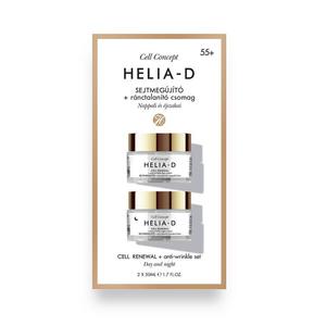 Helia-d cell concept cell renewal + anti-wrinkle 55+ zestaw przeciwzmarszczkowy krem na dzie + przeciwzmarszczkowy krem na noc 250ml - 2877849658