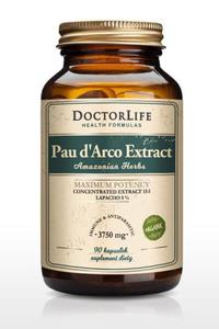 Doctor life pau d'arco extract ekstrakt z kory wewntrznej 3750mg suplement diety 90 kapsuek - 2877943970