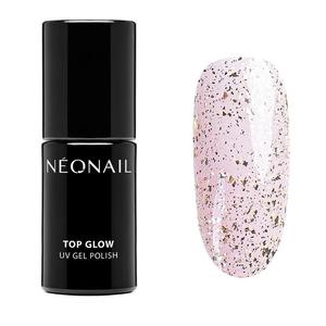 Neonail top glow top hybrydowy gold flakes 7.2ml - 2878414526