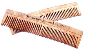 Sattva neem wood comb grzebie z drzewa neem 19cm - 2878863693