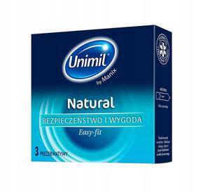 Unimil natural+ lateksowe prezerwatywy 3szt - 2878864343