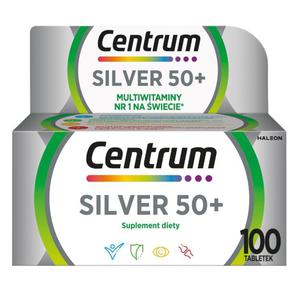 Centrum silver 50+ multiwitaminy suplement diety 100 tabletek - 2878864658