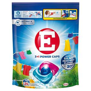 E 3+1 power caps kapsuki do prania kolorowych i ciemnych tkanin 24szt. - 2878865411