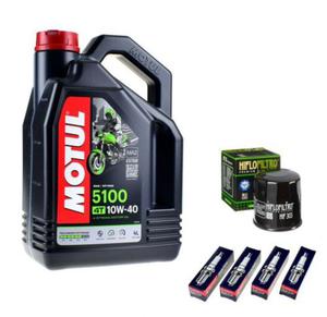 Olej Motul + Filtr + wiece Denso KAWASAKI VN1500 - 2833197765