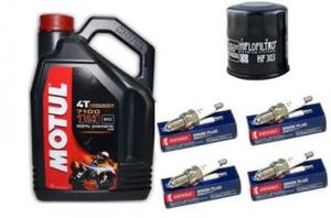 Olej MOTUL 7100 + Filtr oleju + wiece KAWASAKI ZX-14R - 2833197783