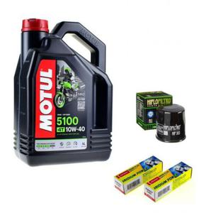 Olej Motul 5100 + Filtr oleju + wiece KAWASAKI VN2000 - 2833197797