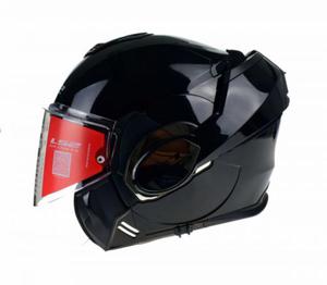 Kask szczkowy LS2 VALIANT BLACK GLOSS FF399 + PINLOCK GRATIS - 2867664066