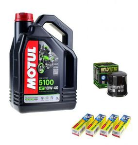 Olej Motul + Filtr oleju + wiece Denso HONDA VFR800 V-TEC - 2833197750