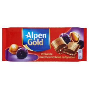 Alpen Gold Czekolada mleczna z rodzynkami i orzechami - 2825231080