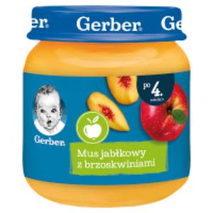 Gerber Mus jabkowy z brzoskwiniami po 4 miesicu - 2825231628