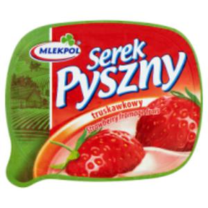 Mlekpol Pyszny Serek truskawkowy - 2825230387