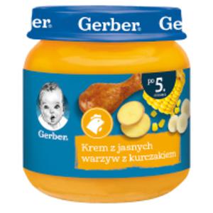 Gerber Krem z jasnych warzyw z kurczakiem po 5 miesicu - 2860193142