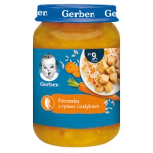 Gerber Potrawka z ryem i agodnym indykiem po 9 miesicu - 2860193140