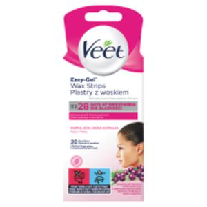 Veet Plastry z woskiem skra normalna 20 plastrw i 4 chusteczki - 2850210874