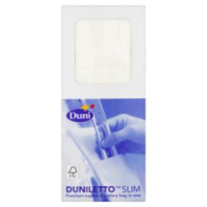 Duni Duniletto Slim Serwetki Dunisoft na sztuce White 33 cm x 40 cm - 2860193339