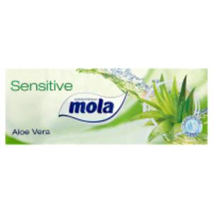 Mola Sensitive Chusteczki higieniczne 3 warstwowe Aloe Vera 10x10 szt - 2860192650