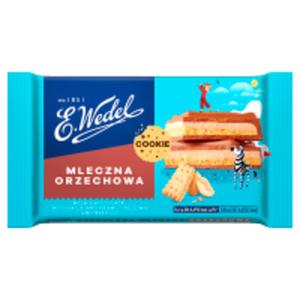E. Wedel Cookie Czekolada mleczna z nadzieniem mleczno-orzechowym i herbatnikiem - 2867512499