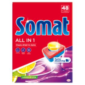 Somat All in 1 Lemon & Lime Tabletki do mycia naczy w zmywarkach - 2867515076