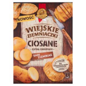 Wiejskie Ziemniaczki Ciosane Chipsy ziemniaczane grubo krojone solone - 2867512939