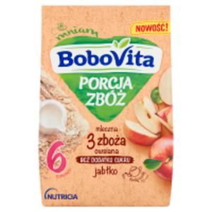 BoboVita Porcja Zb Kaszka mleczna 3 zboa owsiana jabko po 6 miesicu - 2867512488