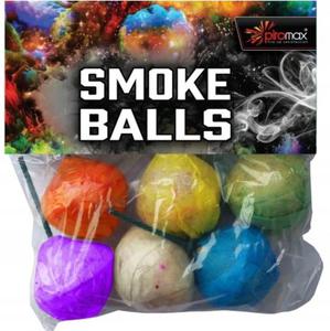 Kolorowe kulki dymne smoke balls mix kolorw zestaw 6 szt kolorowy dym - 2877436493