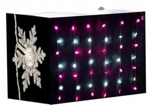 lampki CHOINKOWE LED biay rowy kurtyna sople - 2862398670