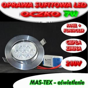 OPRAWA sufitowa LED LAMPA oczko 7W halogen 60W WW - 2862397477