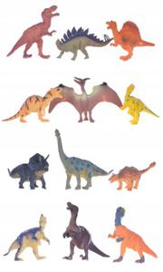 figurki DINOZAURY GUMOWE DUY ZESTAW 12 szt t rex - 2862400075