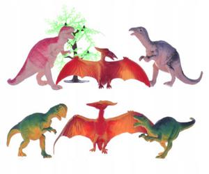 figurki DINOZAURY GUMOWE ZESTAW 7szt dinozaur - 2862400082