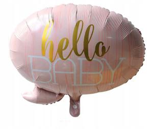 BALON foliowy hello baby shower chrzest 60 cm r - 2869054082