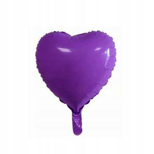 BALON foliowy pastel fiolet SERCE SERDUSZKO 45 cm - 2873961665