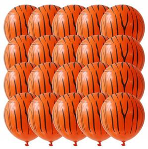 Balony lateksowe pomaraczowe w paski tygrysa tygrysie tygrys 30 cm 20 szt - 2876585668