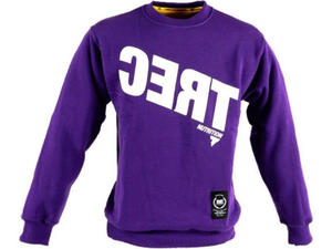 TREC WEAR Reversed White Logo Sweatshirt 006 PURPLE - 2833228323