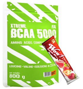 FITNESS AUTHORITY Xtreme BCAA 5000 800 g + FITNESS AUTHORITY WOW Protein Bar 60 g - 2835177887