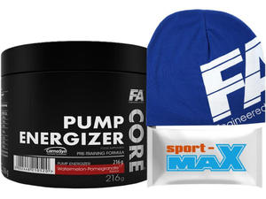 FITNESS AUTHORITY Pump Core Energizer 216 g + FITNESS AUTHORITY Czapka Beanie + prbka - 2858185896