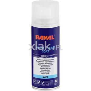 Lakier bezbarwny matowy RANAL Acryl Clear Matt Spray 400ml - 2859537950